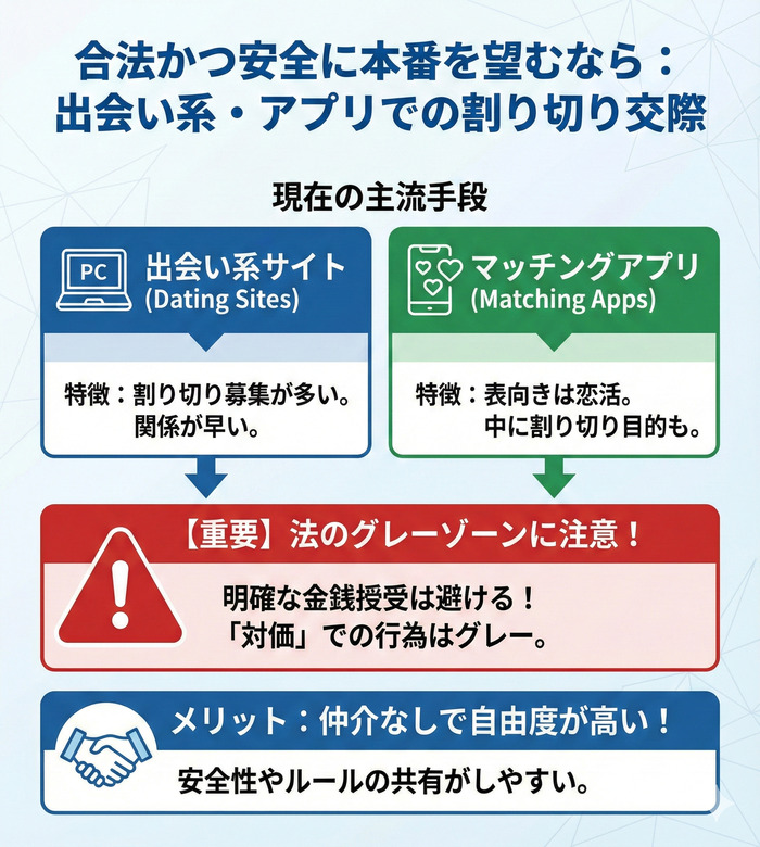 出会い系・マッチングアプリでの割り切り交際
